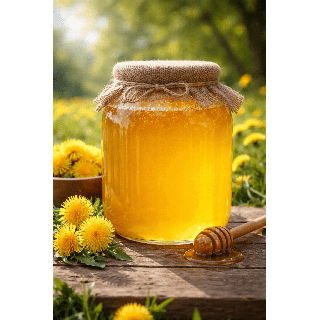 Miód mniszkowy naturalny  | wiosenny, aromatyczny, prosto z pasieki 1,2kg